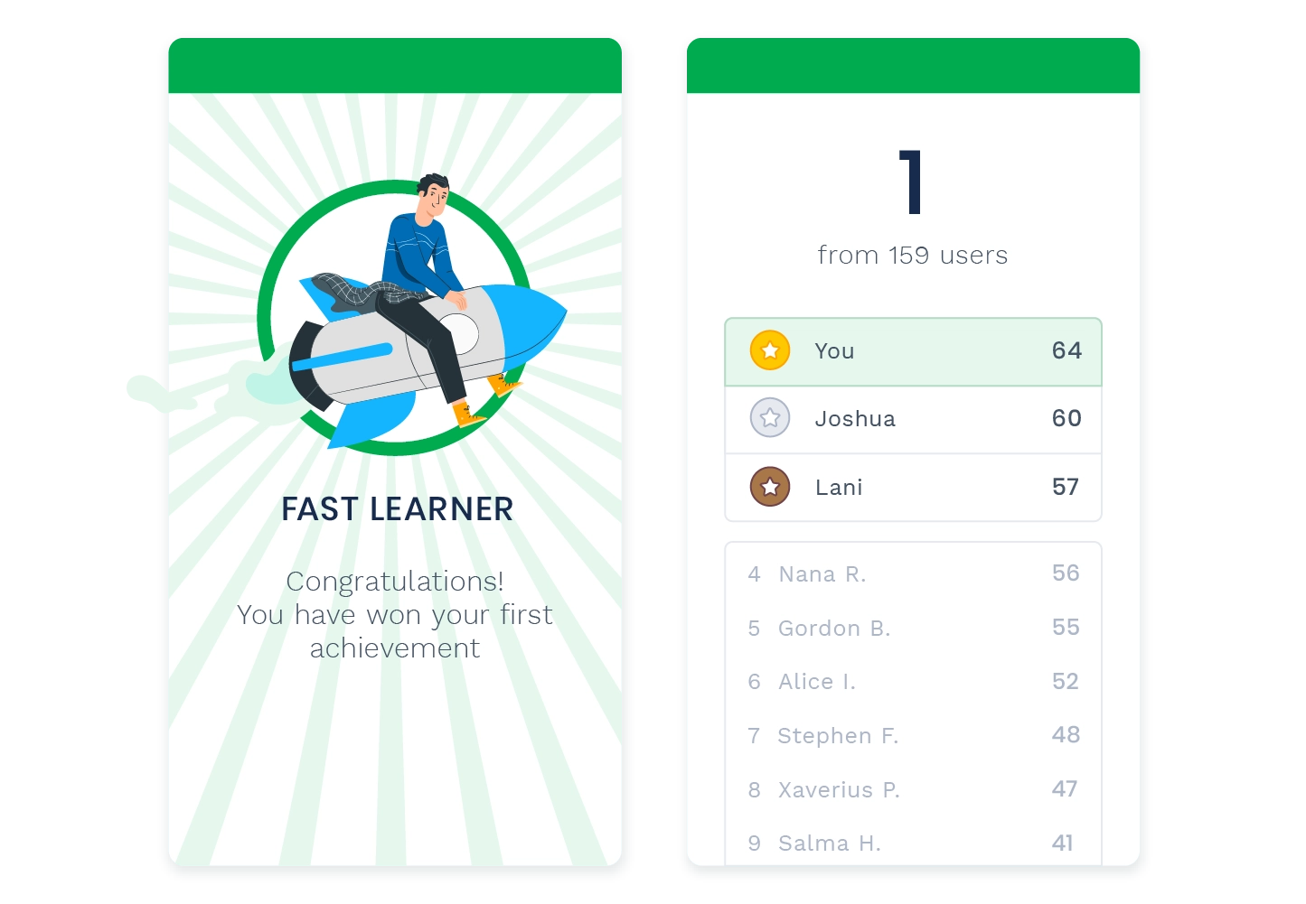 interactive gamification learning management system in mobile app for operational employees
